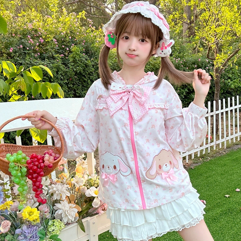 Pink Bunny Kawaii Jacket, UPF50 Sun Protection (L M S) 42914:787243