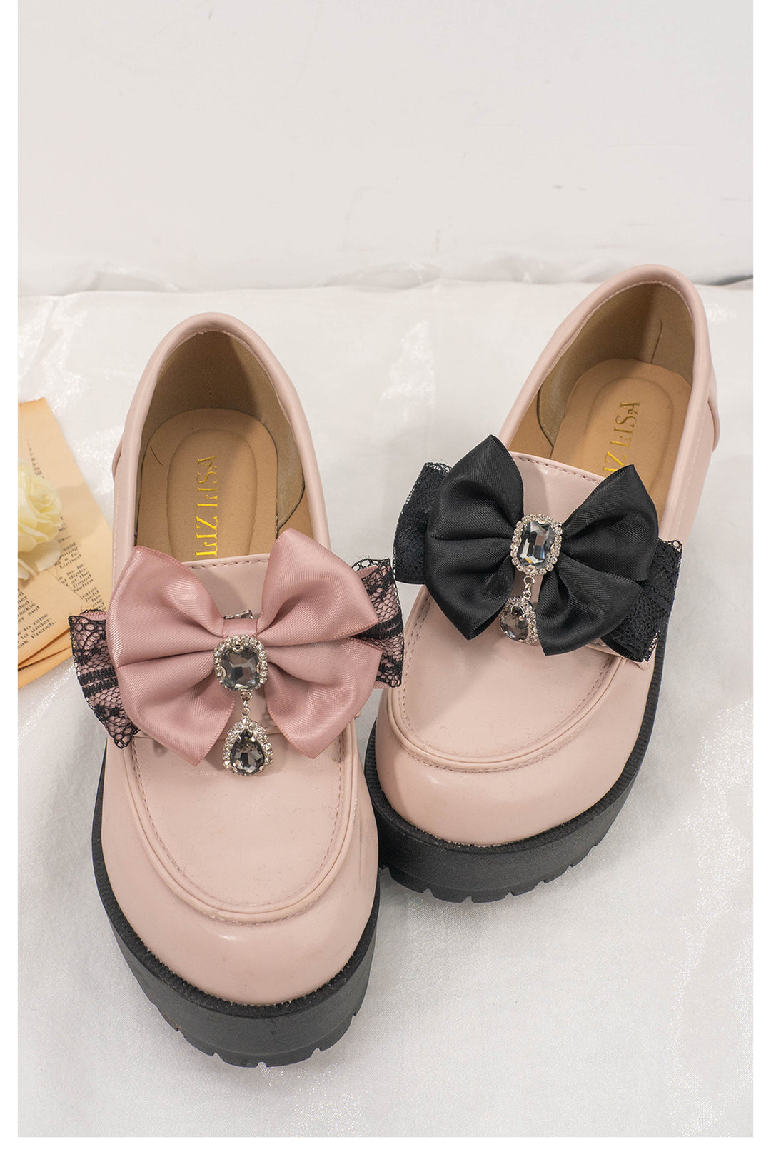 Jirai Kei Ryousangata Fashion Lace Ribbon Shoe Clips Multicolors 21560:309486 21560:309486