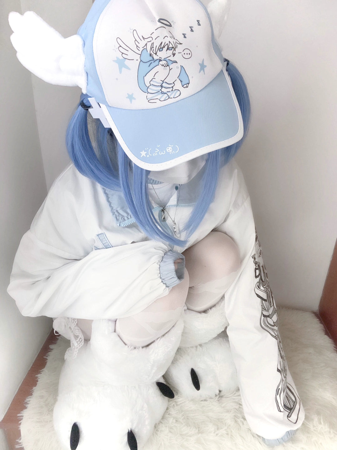 Tenshi Kaiwai Cap Cute Wing Hat Subculture Baseball Cap 36792:544512 36792:544512