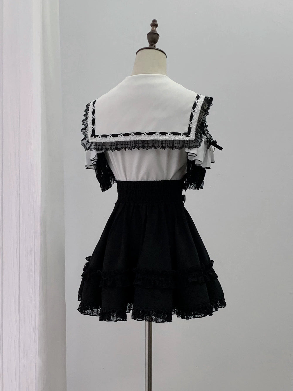 Jirai Kei Sailor Collar Lace Blouse Set, Cross Details 45808:863550