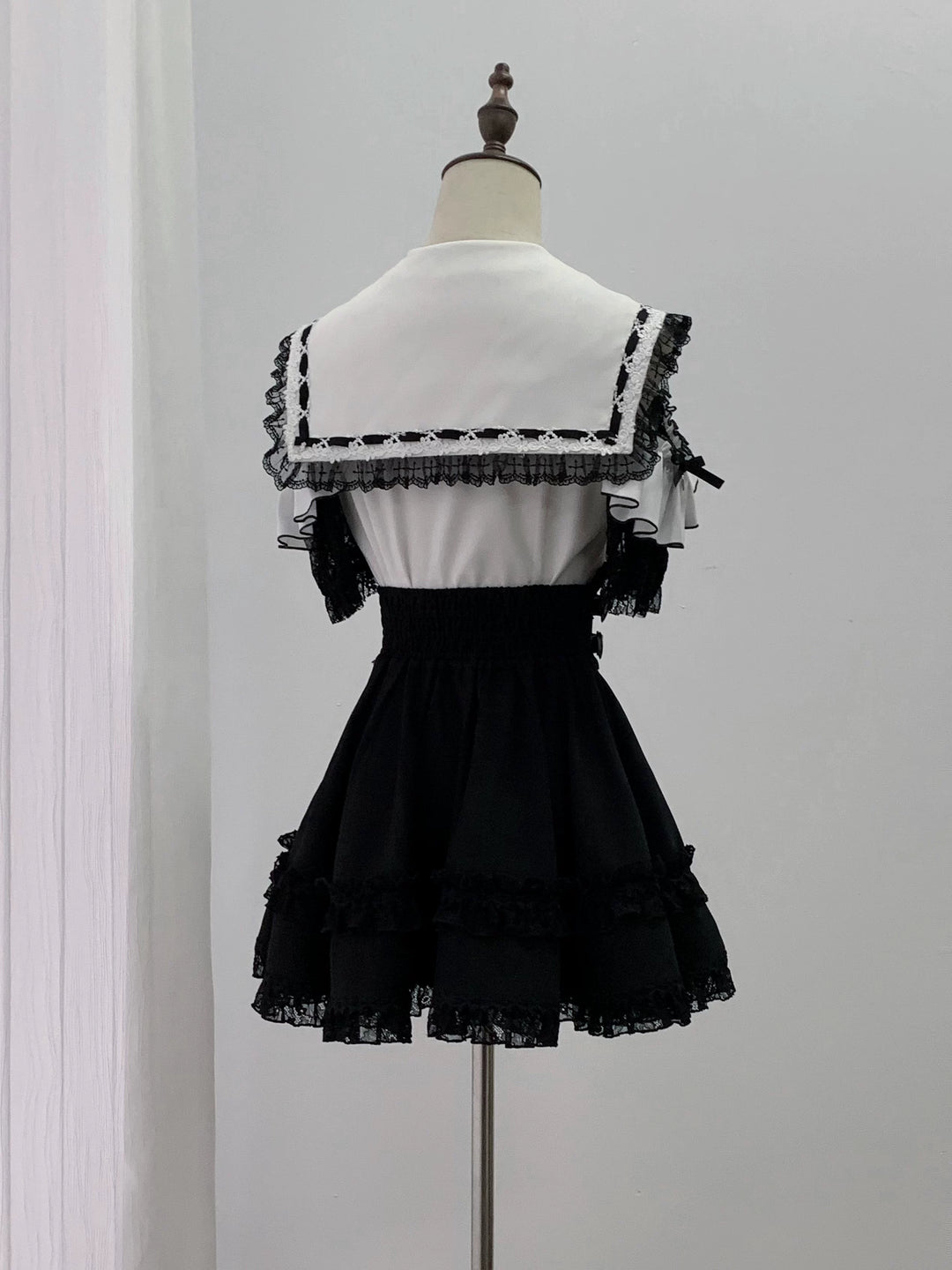 Jirai Kei Sailor Collar Lace Blouse Set, Cross Details 45808:863550