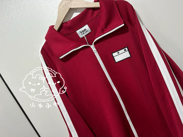 Red and White Jersey Jacket, Comfy Stretch Shorts 44854:824426