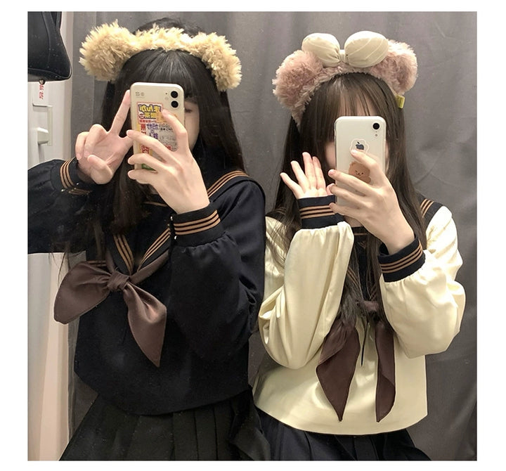 Autumn JK Uniform Sailor Top, Embroidered 43789:786061