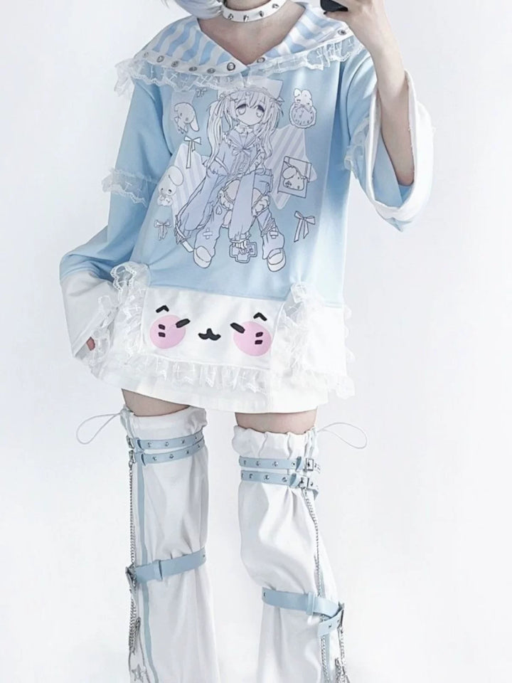 Tenshi Kaiwai Leg Warmers, Adjustable Straps & Star Accent 45870:867577