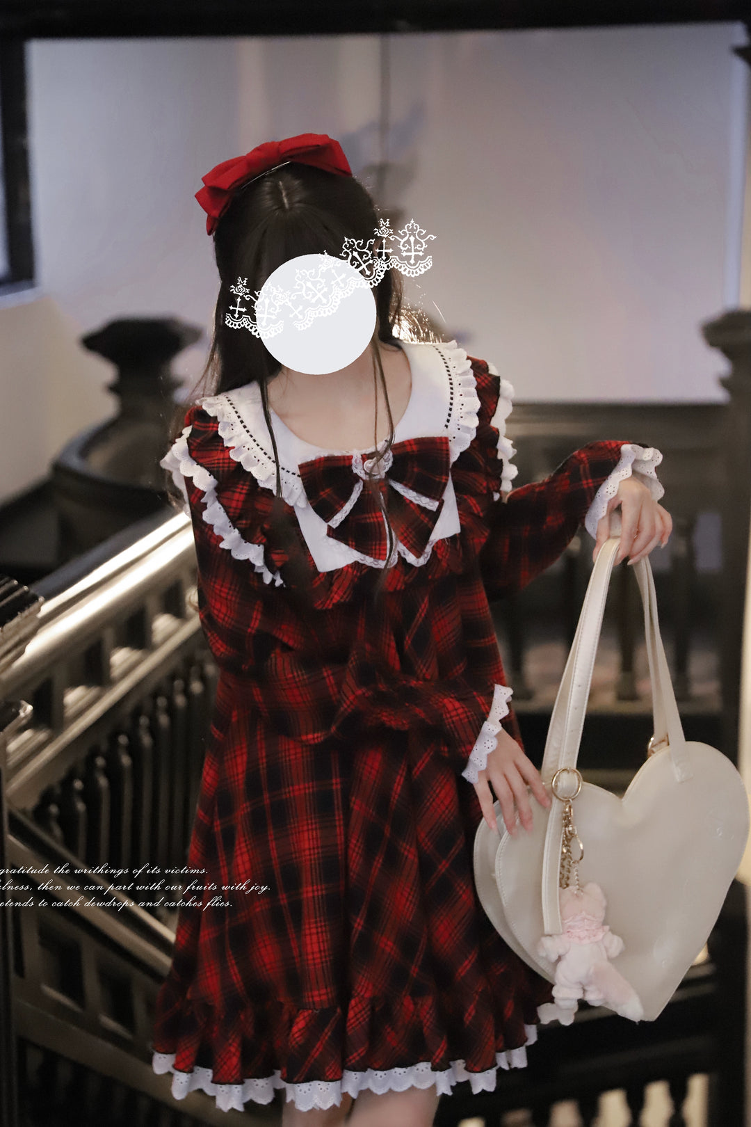 Doll-like Plaid Dress, A Line Design 44041:793503