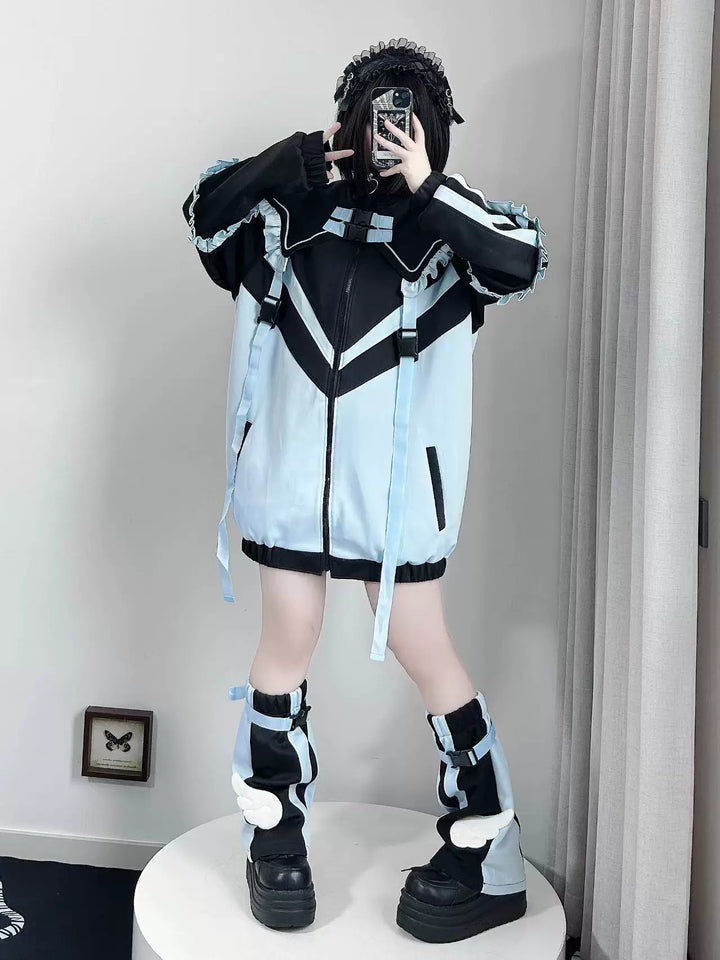 Tenshi Kaiwai Color Block Jacket & Leg Warmers 45463:856068