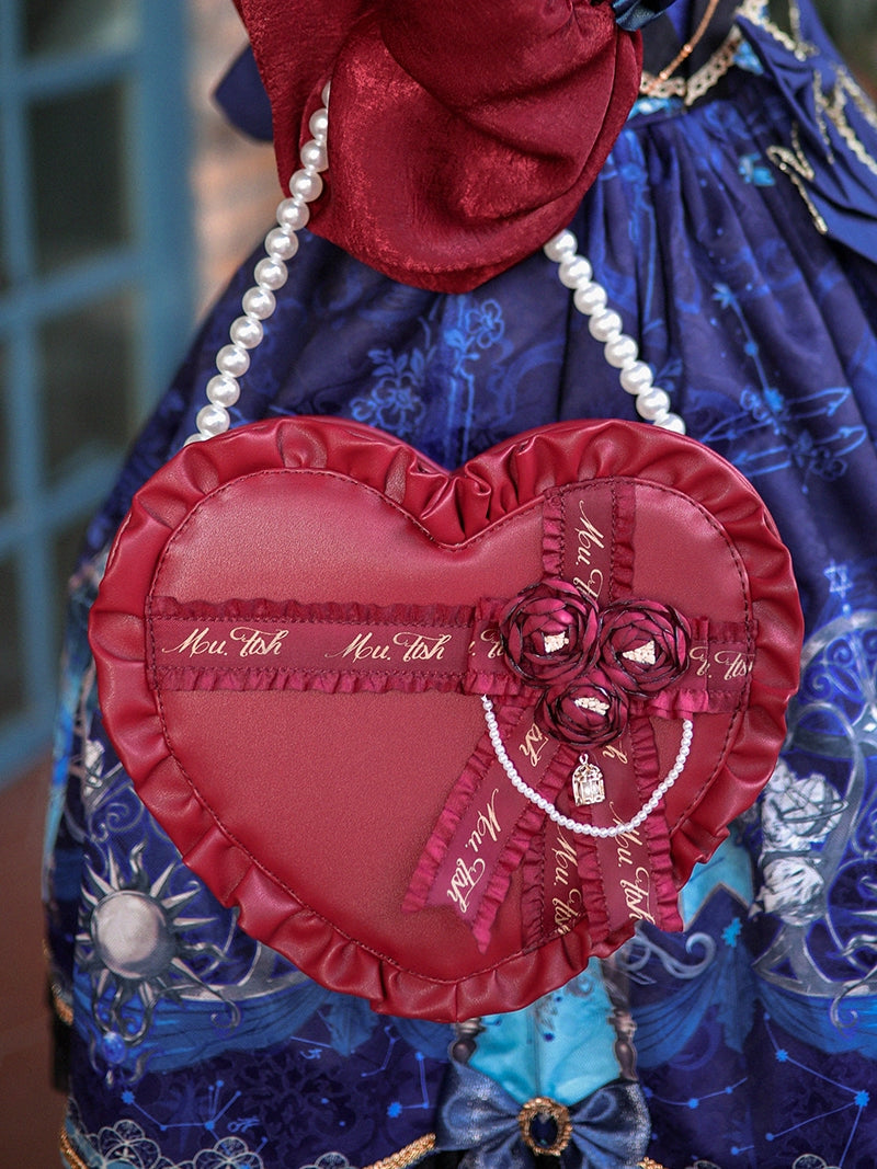 Lolita Handbag Heart Shaped Rose Crossbody Bag 35776:542010