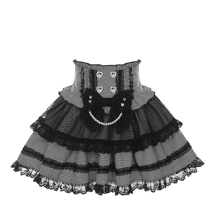 Jirai Kei Sailor Collar Blouse, Cinched Waist Tiered Skirt (L M S XL) 45571:855954