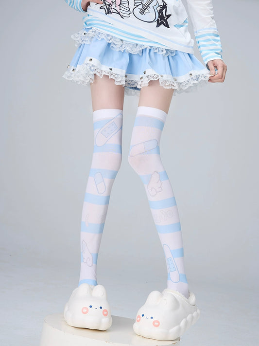 Jirai Kei Socks Over-the-Knee Socks Velvet High Tube Socks 36524:535674