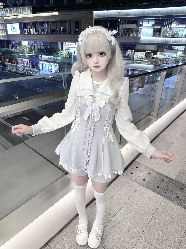 Ryousangata Long Sleeve Dress Set, Sailor Collar 45582:862385