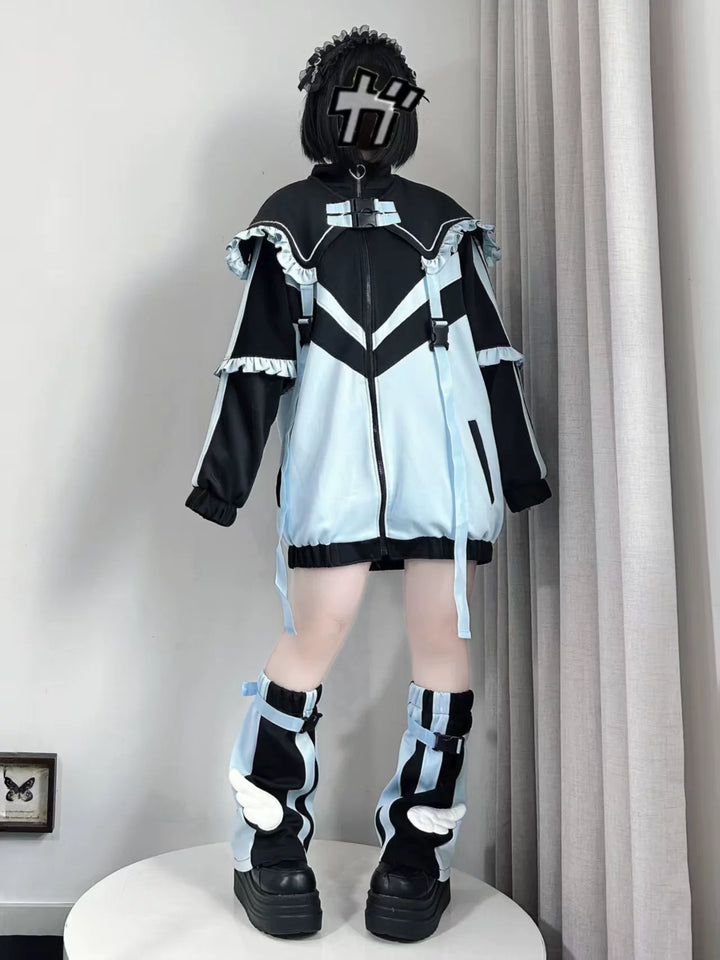 Tenshi Kaiwai Color Block Jacket & Leg Warmers 45463:856069