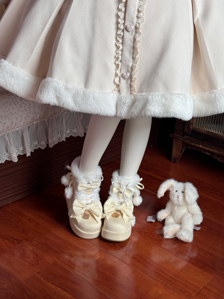 Sweet Lolita Shoes Kawaii Snow Boots Winter Platforms Shoes 41166:693578