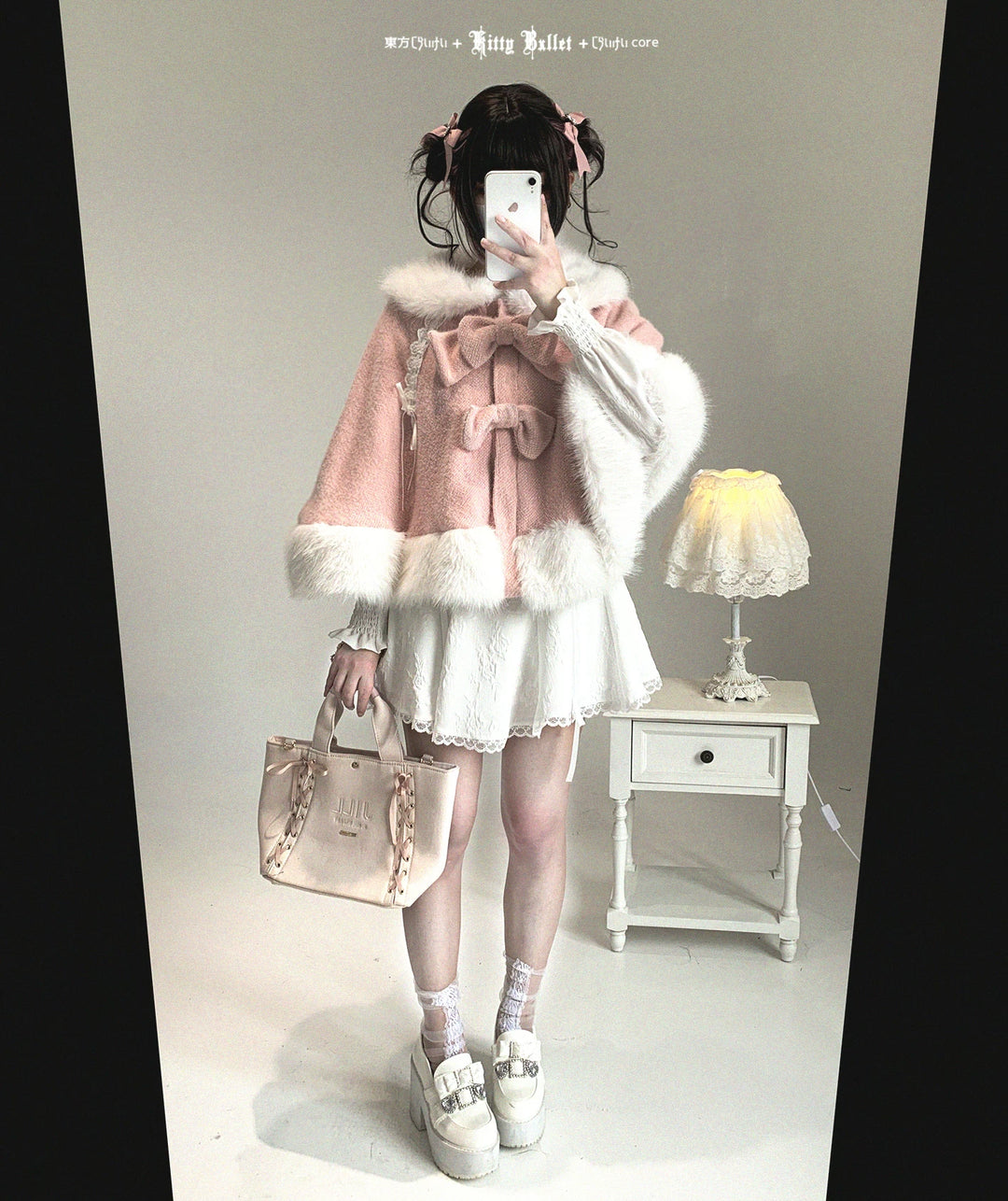 Sweet Bunny Ear Winter Cape, Polar Fleece Lining 44474:809686