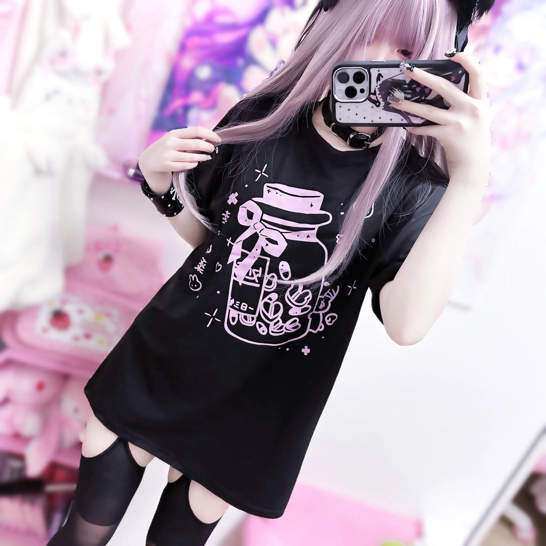 Jirai Kei T-shirt Tenshi Kawaii Short Sleeve T-shirt (F) 35734:503164 (F) 35734:503164