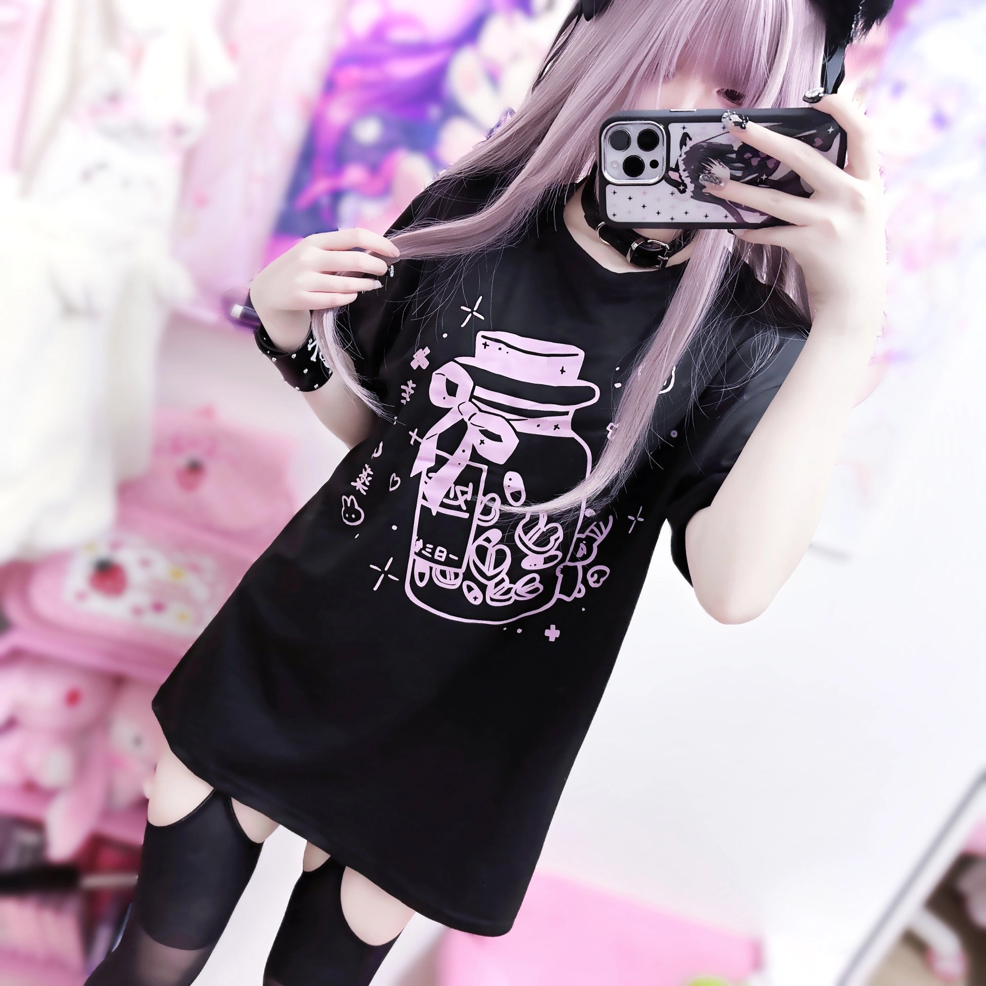 Jirai Kei T-shirt Tenshi Kawaii Short Sleeve T-shirt (F) 35734:503164