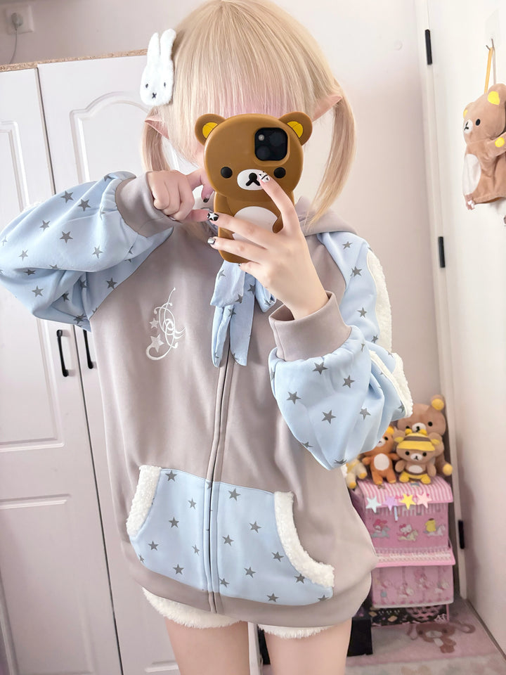 Kawaii Angel Wing Hoodie, Zipper Closure 44034:795061