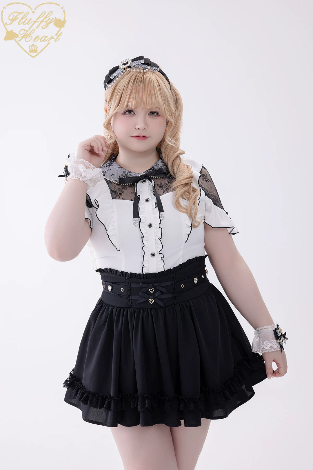 Jirai Kei High Waist Skirt, Built-in Safety Shorts 45720:860302