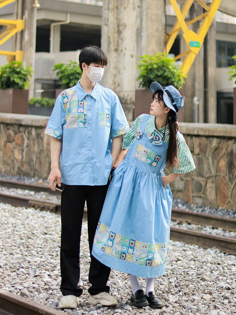 Kawaii Blue Purple Dress Summer Maxi Dress 22666:345066 22666:345066