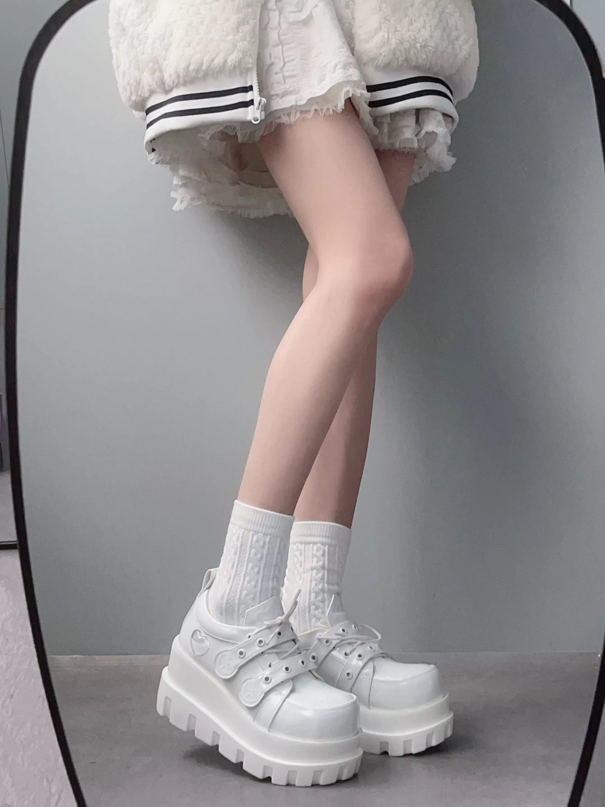 Jirai Kei Punk Fashion Cross Platform Shoes 4Colors 28958:344084