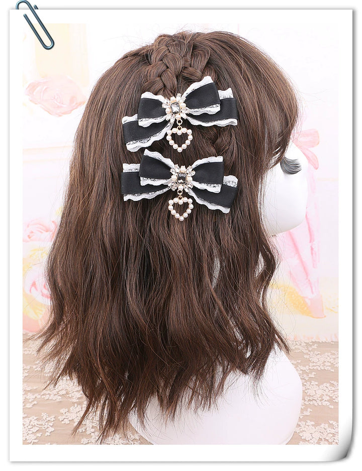 Jirai Kei Hair Clips Sweet Lace Barrettes Hair Accessory 38106:583014