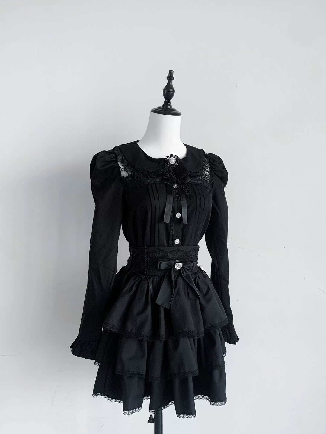 Jirai Kei Peter Pan Collar Blouse & Skirt Set 45007:834516