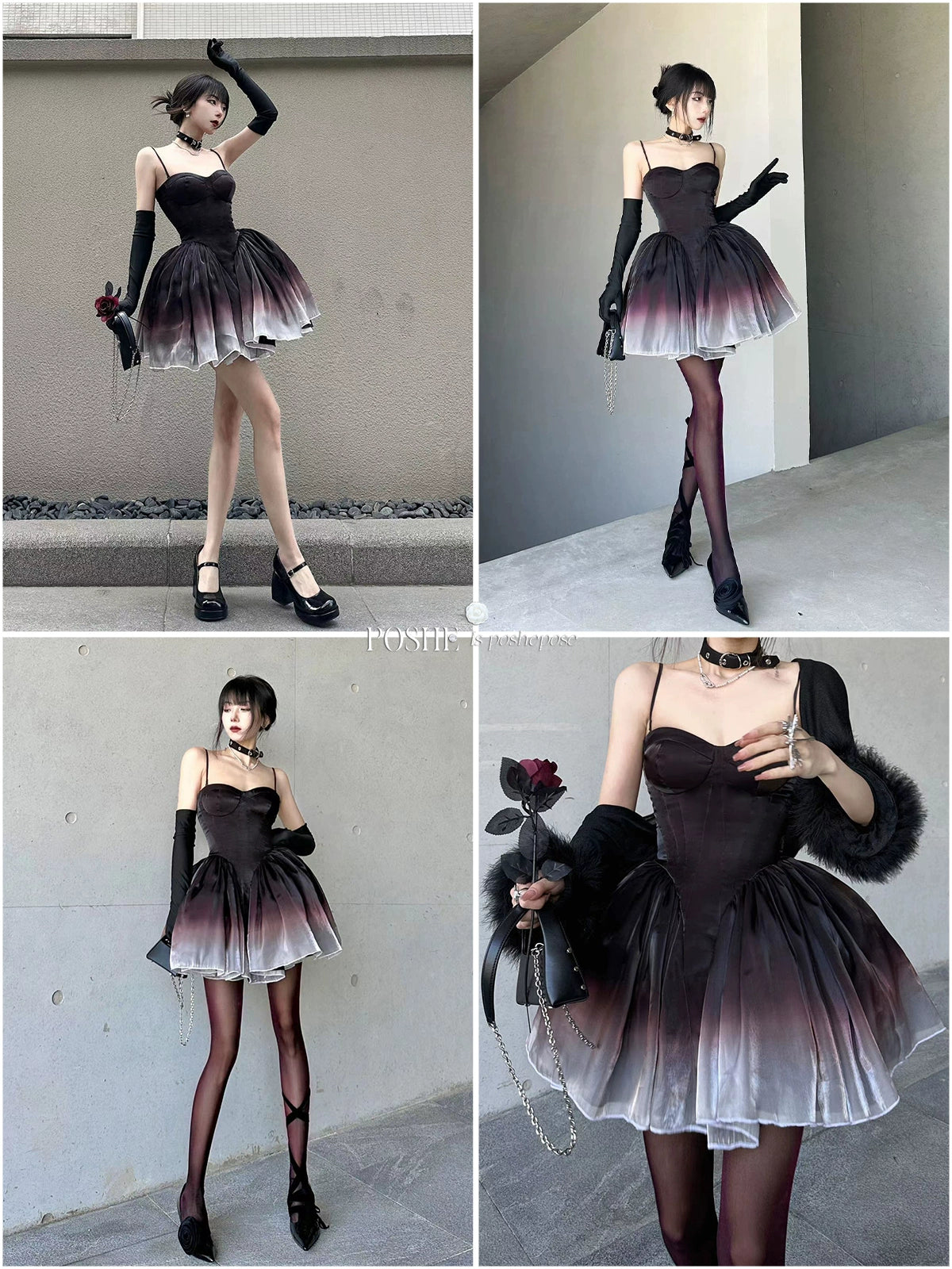Lolita Dress Petticoat Puffy Black And White Pettipants 36386:542608