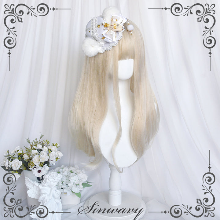 Kawaii Cream Beige Long Curly Wig 21876:315276 21876:315276