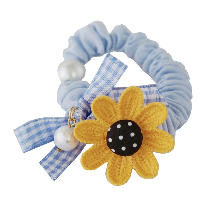 Japanese Hair Tie Handmade Sunflower Bow Scrunchy 28944:332908 28944:332908