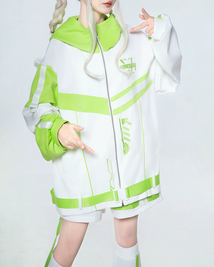 Plus Size Tenshi Kaiwai Outfit, Jacket and Shorts 44120:796925