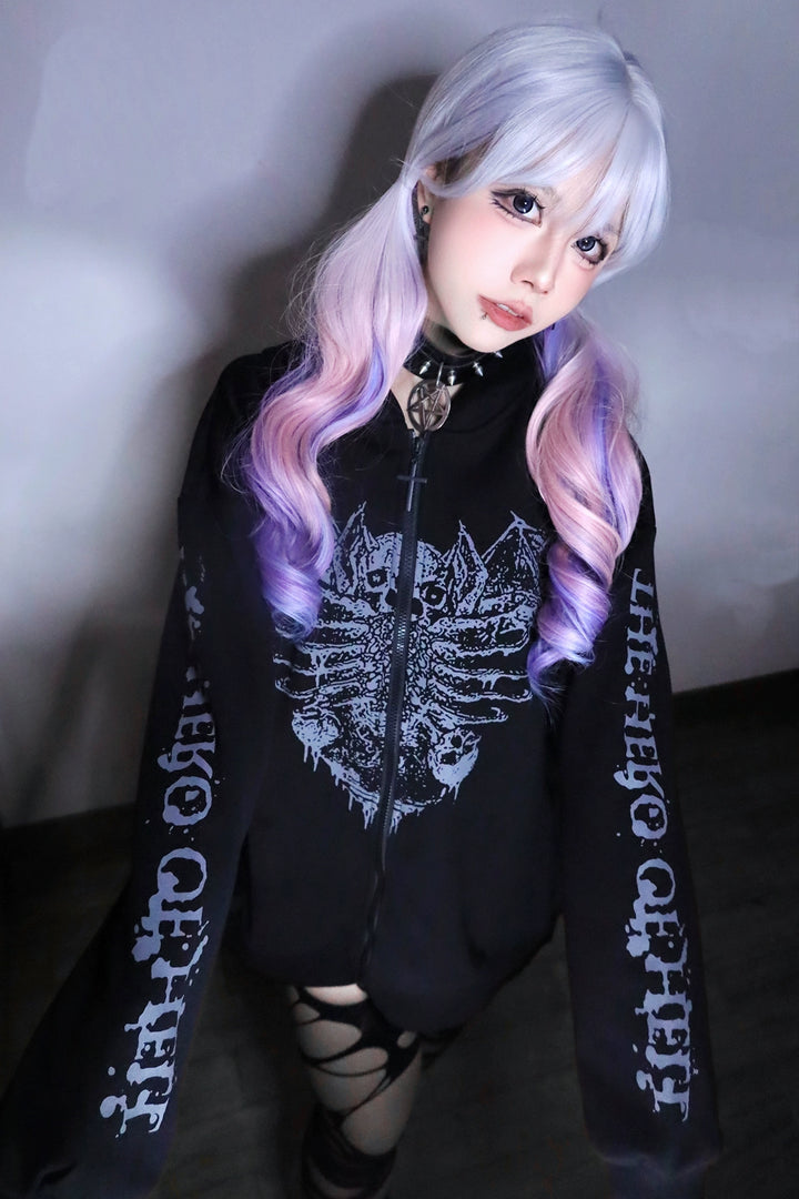 Jirai Kei Jacket Subculture Punk Hoodie Unisex Printed Top 39786:647494