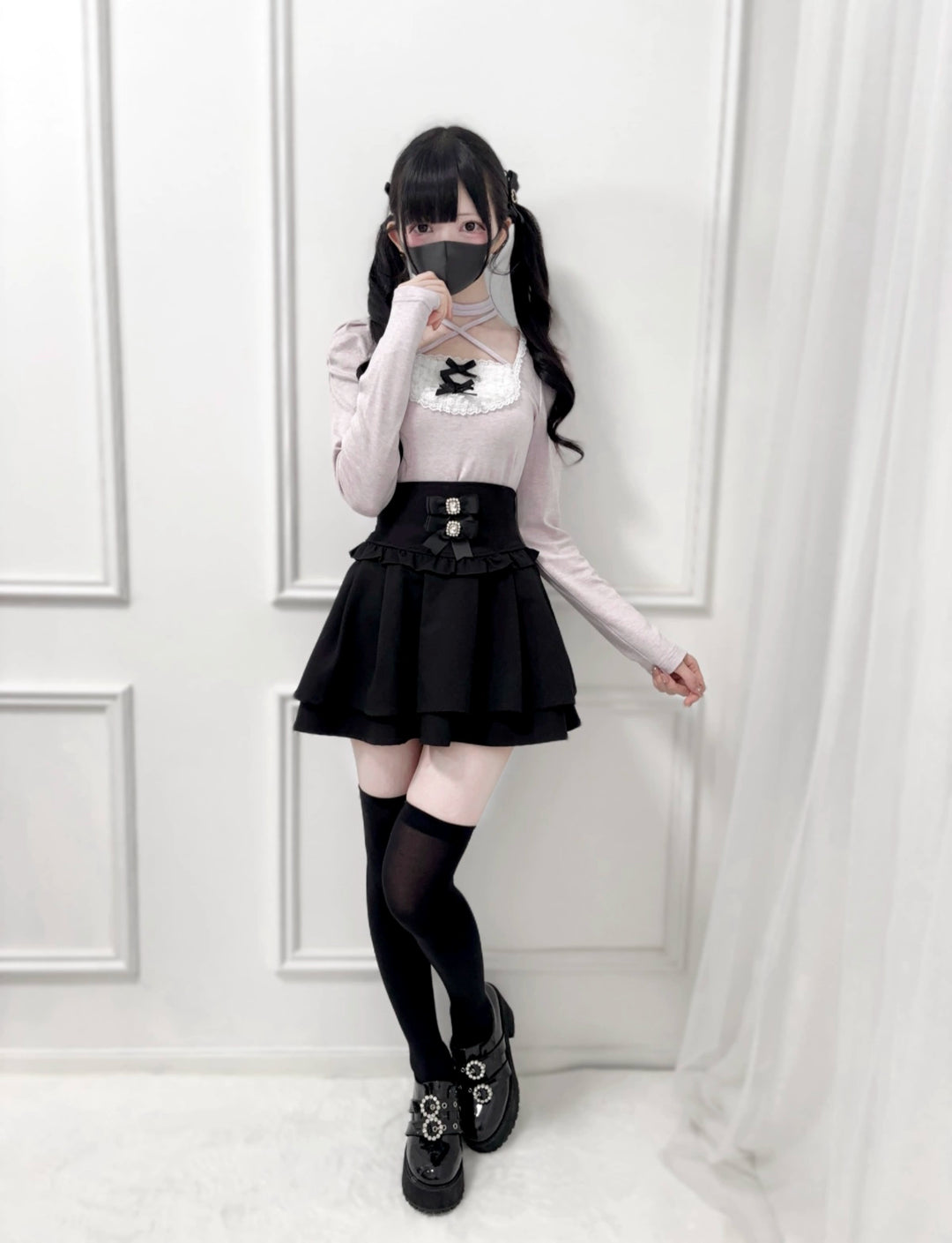 Ryousangata Knit Top, Halter Neck Tie 43828:786814
