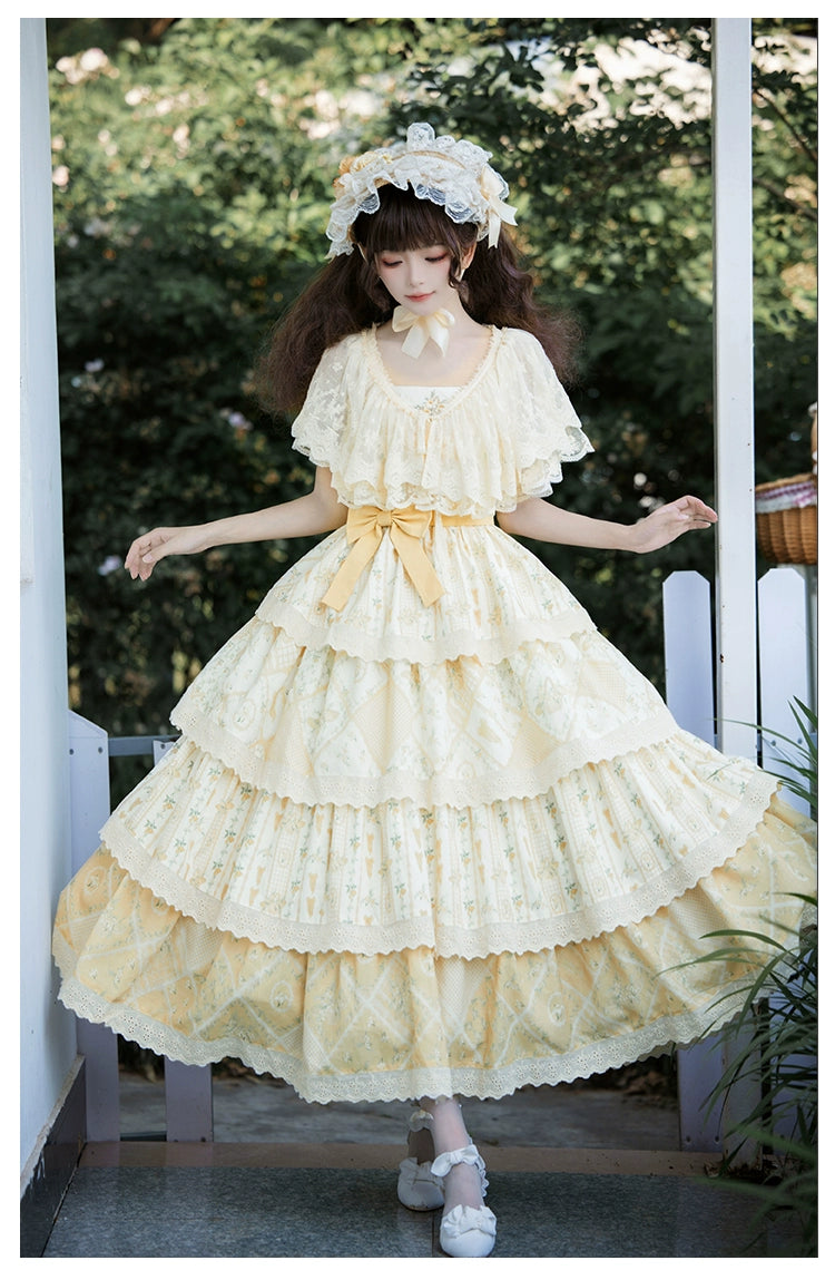 Classic Lolita Dress Cottagecore Dress Embroidery Floral JSK 37114:550740