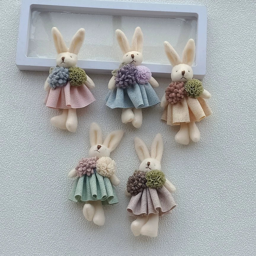 Mori Kei Brooch Cute Doll Brooch Plush Bunny Pin For Bags 36430:520902