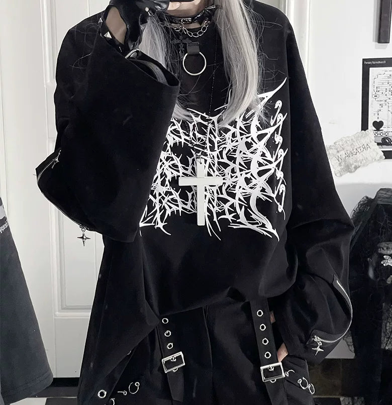 Subculture Long-Sleeved T-shirt, Tie-dye Style Available 44562:816052