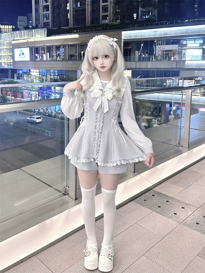 Ryousangata Long Sleeve Dress Set, Sailor Collar 45582:862401