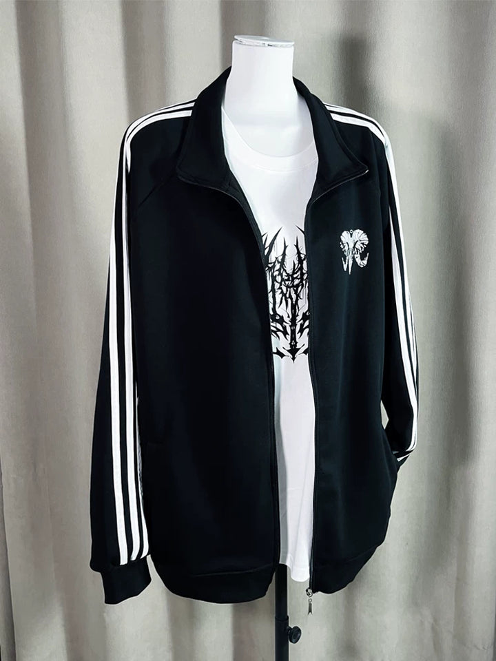 Loose Fit Subculture Jacket, Zipper Closure (L S) 44560:815683