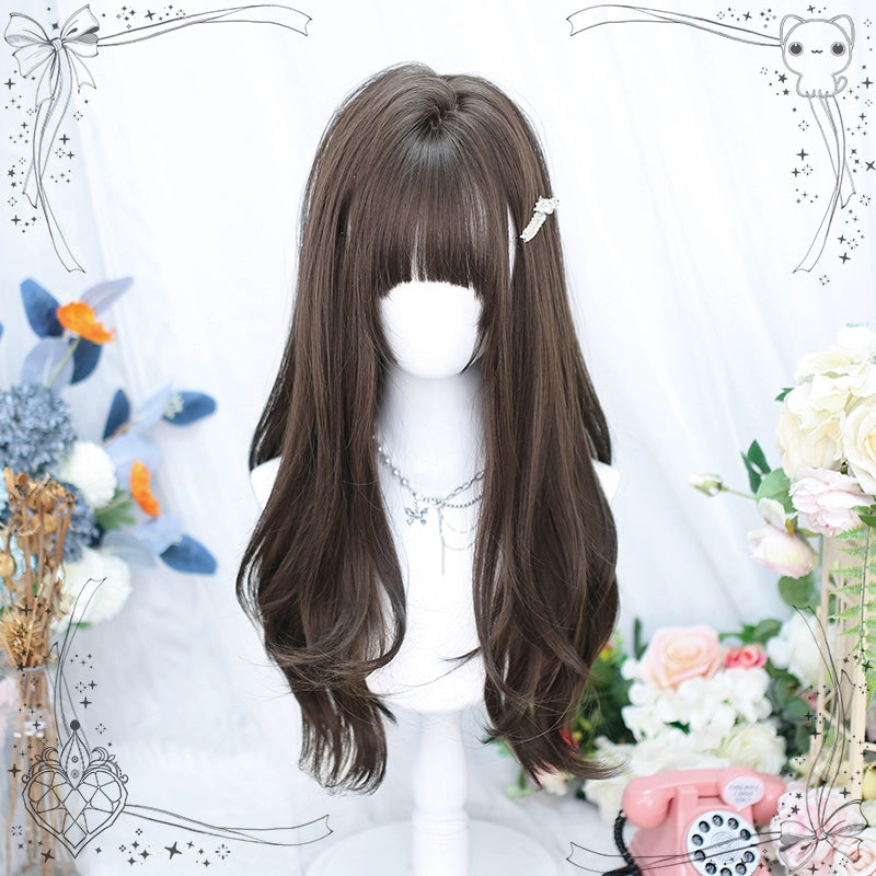 Lolita Wig Long Curly Hair And Straight Bang Multicolors 35930:507090 35930:507090