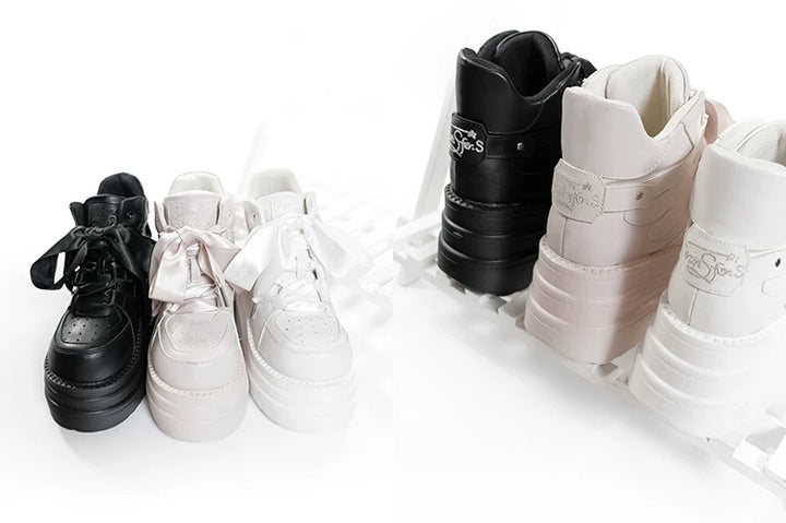 Jirai Kei High-Top Platform Shoes, Detachable Wing Decor 44333:806771