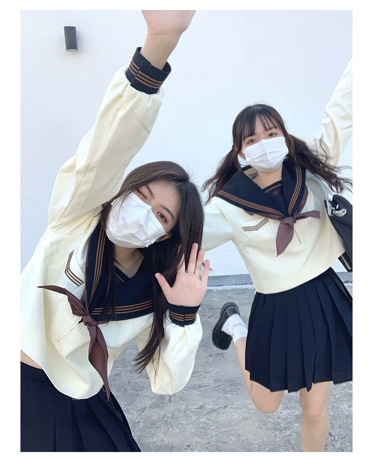 Autumn JK Uniform Sailor Top, Embroidered 43789:786041