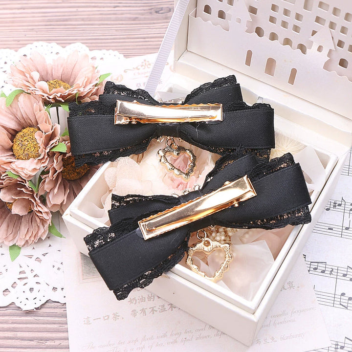 Jirai Kei Hair Clips Sweet Lace Barrettes Hair Accessory 38106:583002