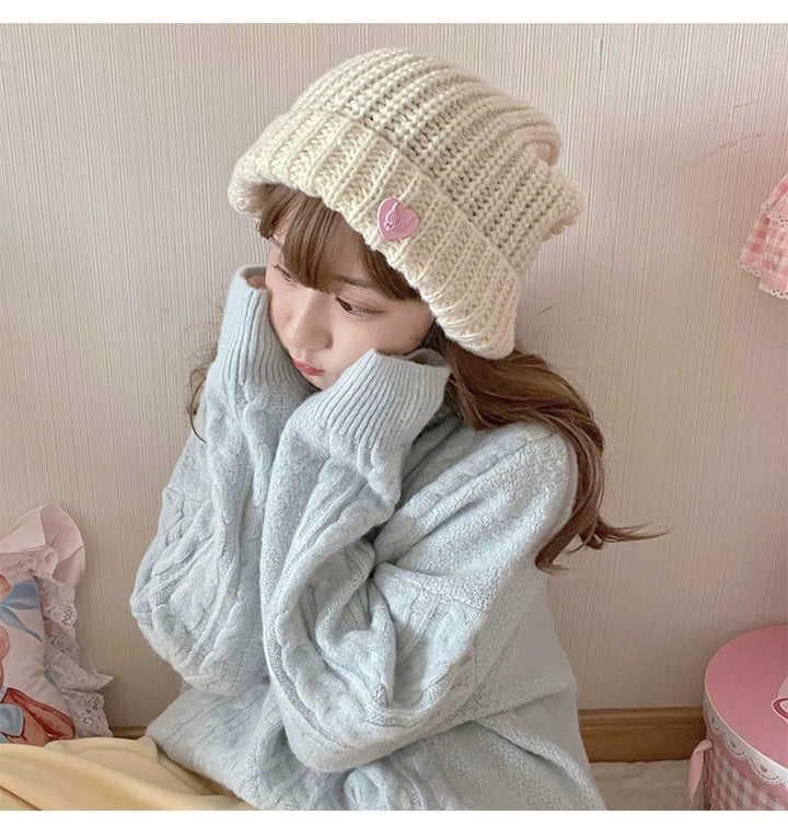 Warm Knitted Hat Thick Woolen Cap Winter Cold Hat 39338:620480