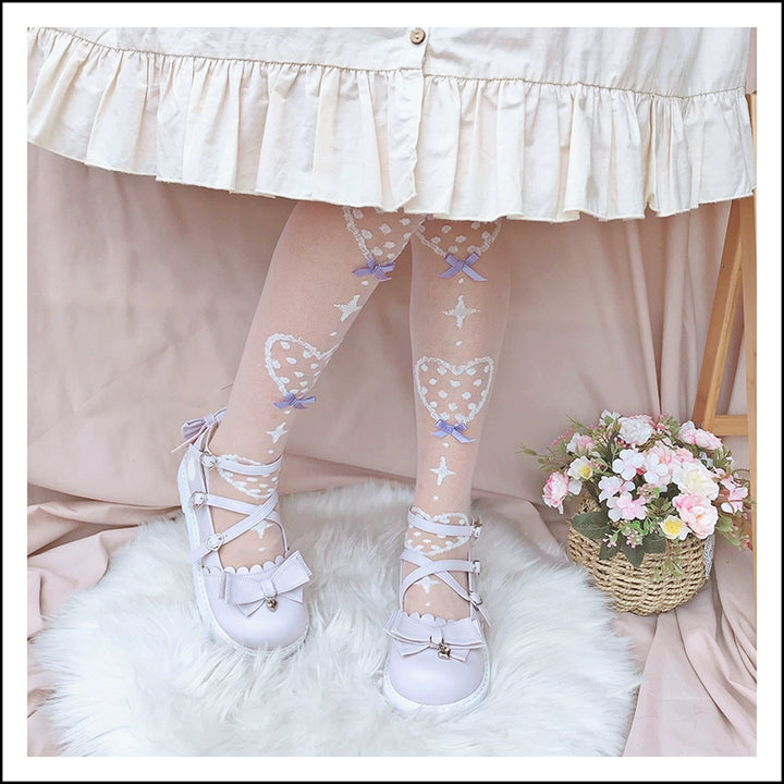 Lolita Socks Over-the-Knee Socks Sweet Heart Mid-Calf Socks 36822:611640