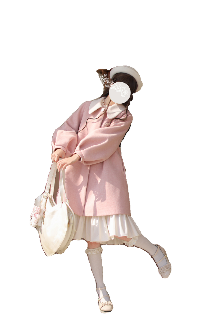 Sweet Lolita Coat Peter Pan Collar Pink Coat Lolita Dress 41078:684792