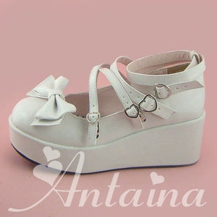 Kawaii Fashion Bow Tie Platform Shoes 7Colors 22804:331012