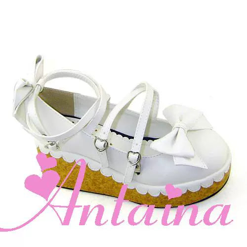 Kawaii Fashion Bow Tie Platform Shoes 7Colors (34 35 36 37 38 39 40 41 42 43 44 45 46 47) 22804:331016