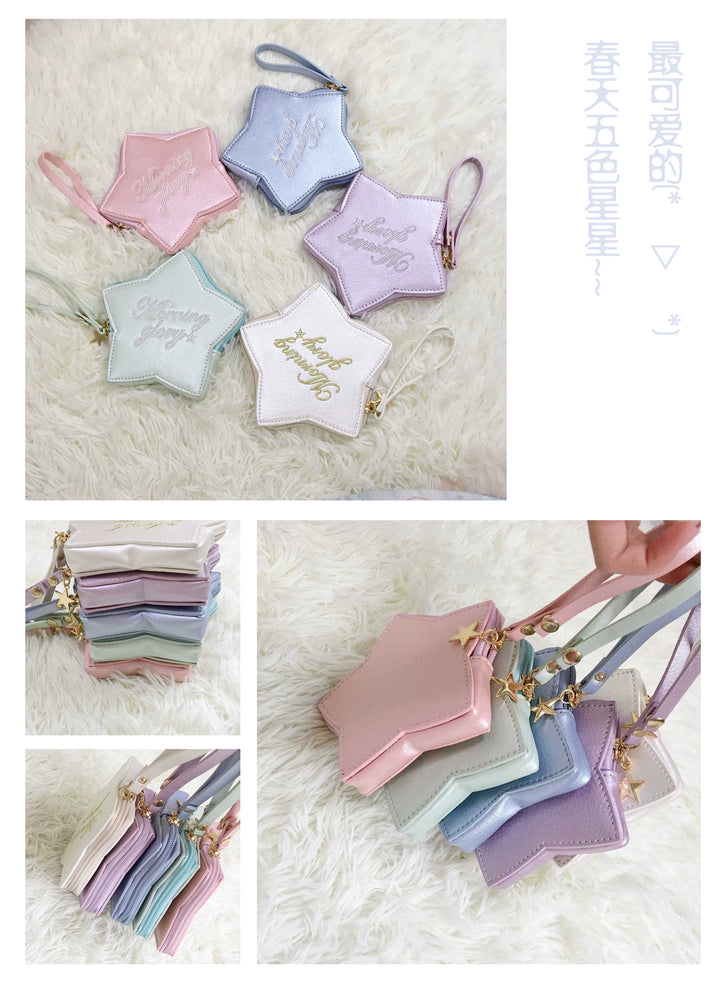 Kawaii Fashion Golden Silver Five-pointed Star Coin Purse 21918:326236 21918:326236