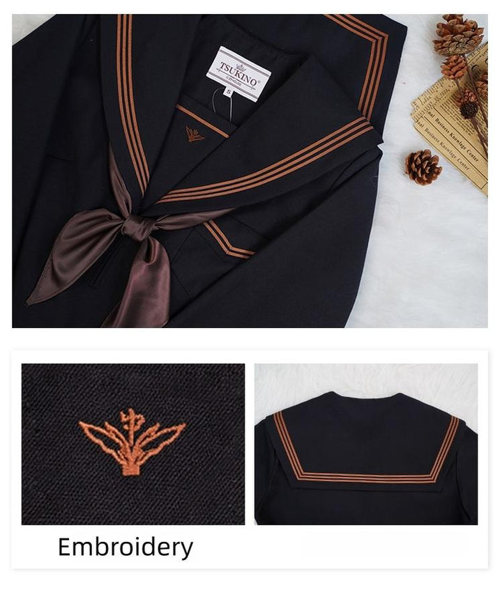 Autumn JK Uniform Sailor Top, Embroidered 43789:786077