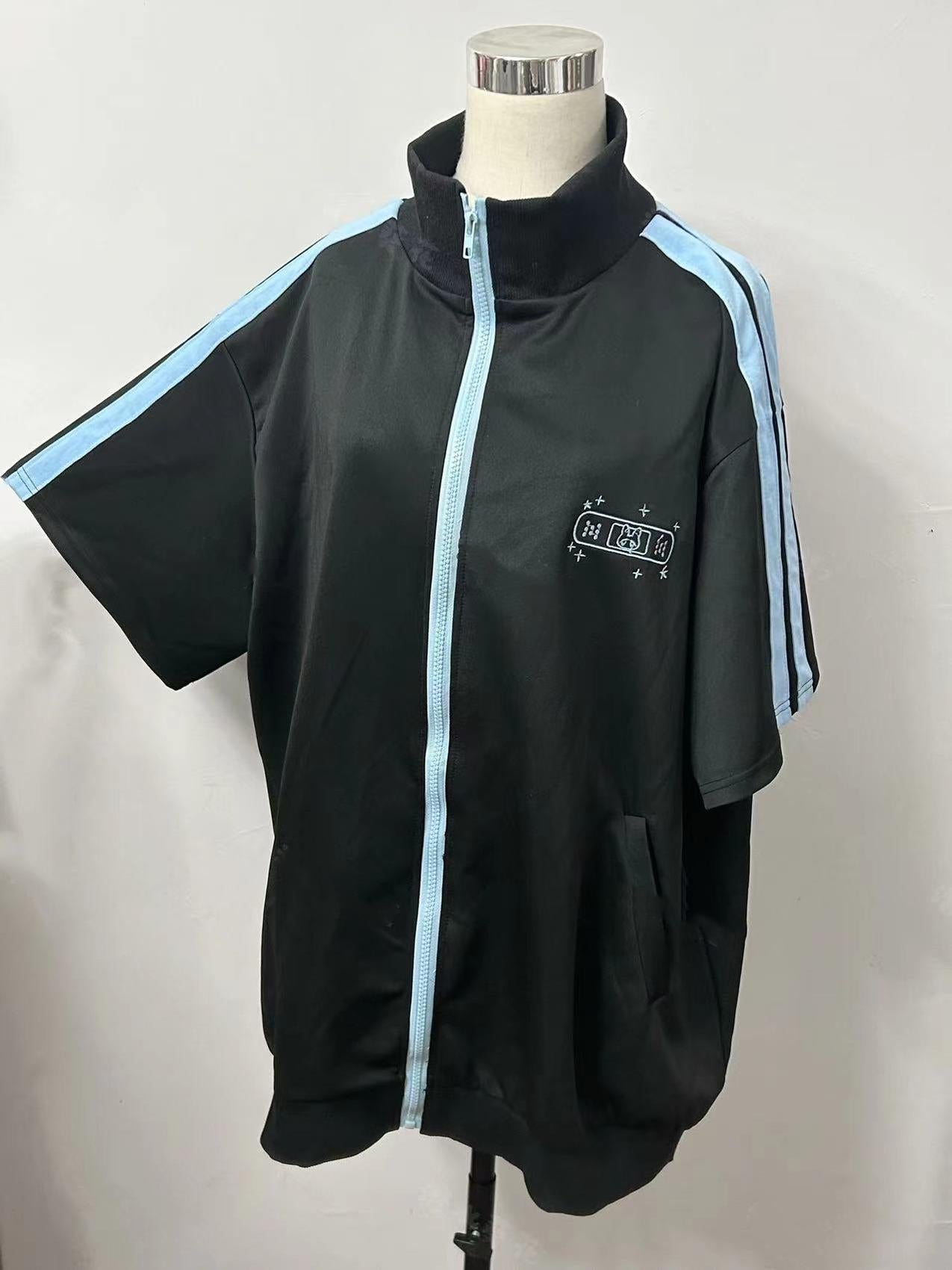 Oversized Tenshi Kaiwai Fashion Jacket Short Sleeve Coat 37674:565676