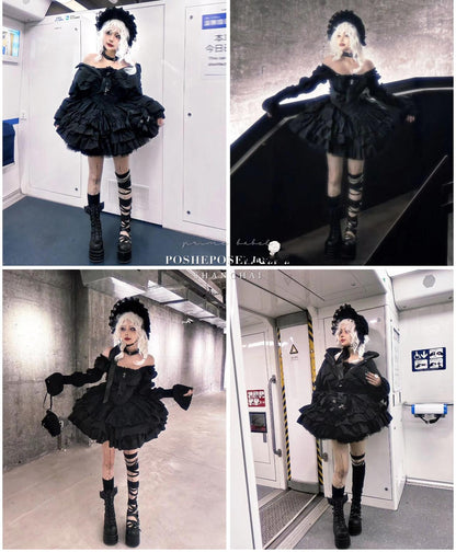 Lolita Dress Fishbone Dress Corset Dress Multicolor 36380:540578