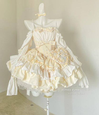 Lolita Dress Fishbone Dress Corset Dress Multicolor 36380:540682